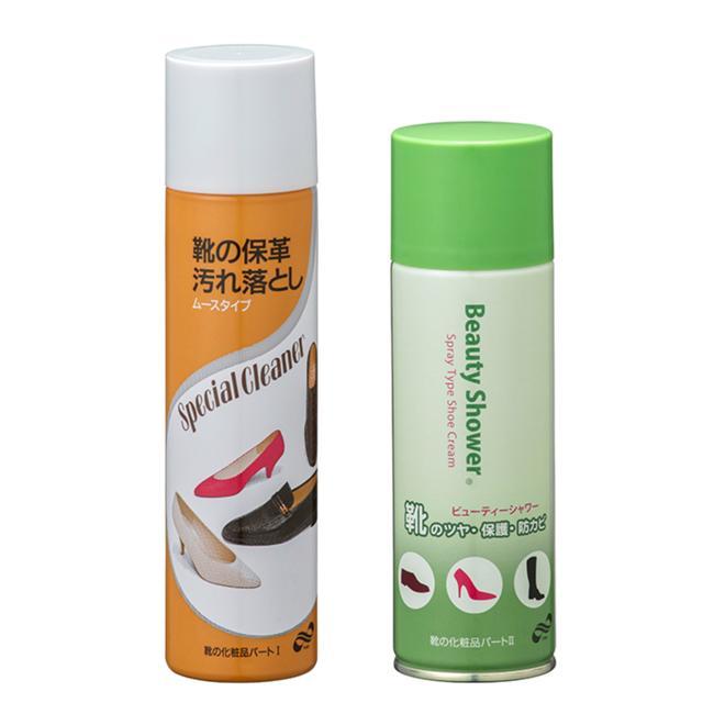 防水スプレー 革用 通販 艶出しスプレー セット 靴 くつ 靴ケア 汚れ落とし サッと 拭き取る つや出し スプレーするだけ トーエー  TOEI 保革 保護 防水スプレー |  | 01