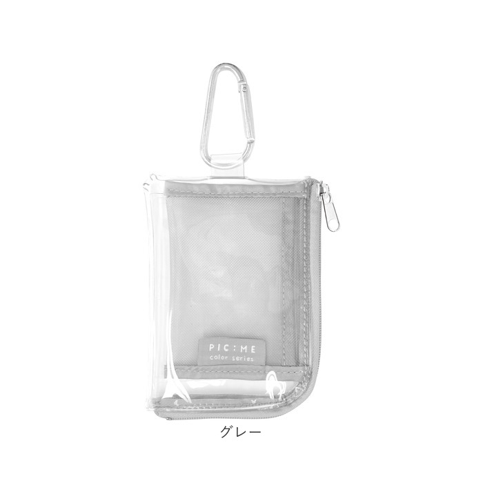 クリアポーチ 推し活 通販 ポーチ ケース アクスタポーチ パスケース コインケース 定期入れ 小銭入れ カラビナ付き クリア 推し色 アクスタ クリアポーチ | clear | 23