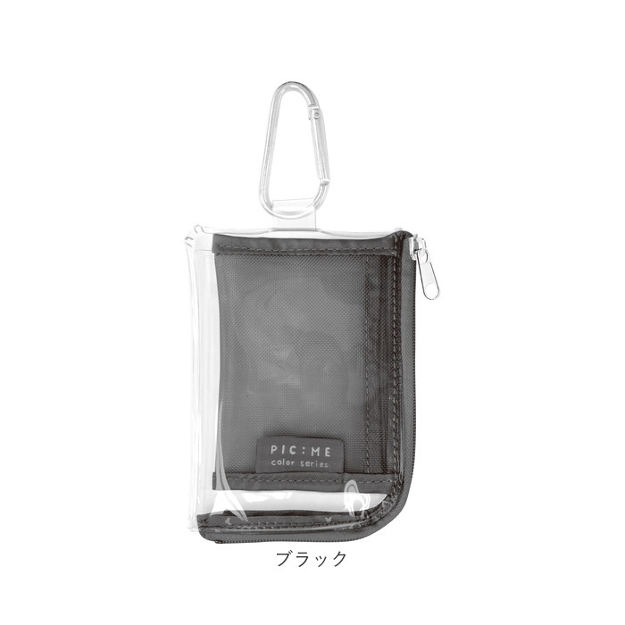 クリアポーチ 推し活 通販 ポーチ ケース アクスタポーチ パスケース コインケース 定期入れ 小銭入れ カラビナ付き クリア 推し色 アクスタ クリアポーチ | clear | 24