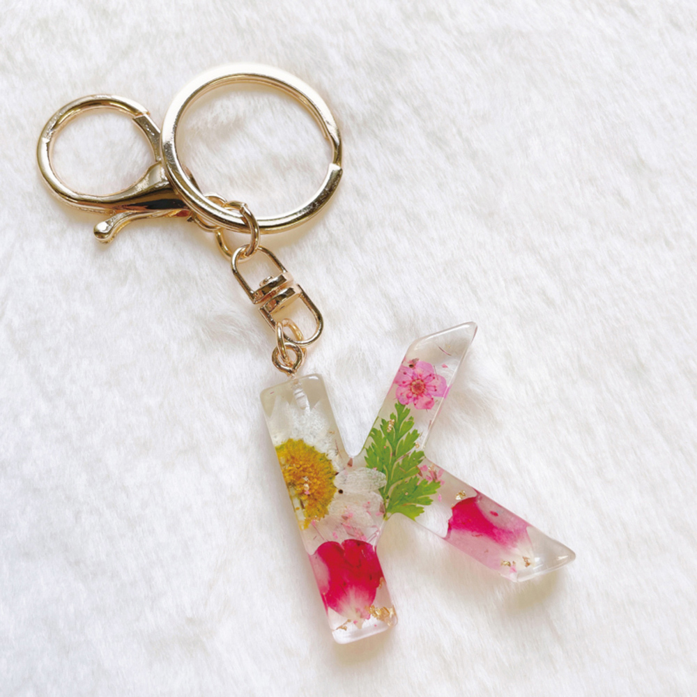 イニシャルチャーム キーリング 通販 イニシャル チャーム