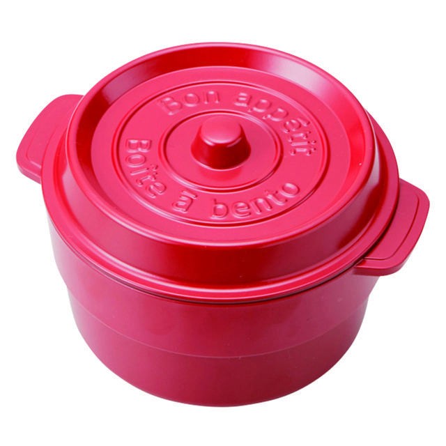 ランチボックス お弁当箱 おしゃれ ランチボックス 2段 530ml COCOPOT ミニココット型 弁当箱 2段 2段式 鍋型 かわいい ラウンド 丸型 レンジ対応 どんぶり | BACKYARD FAMILY | 04
