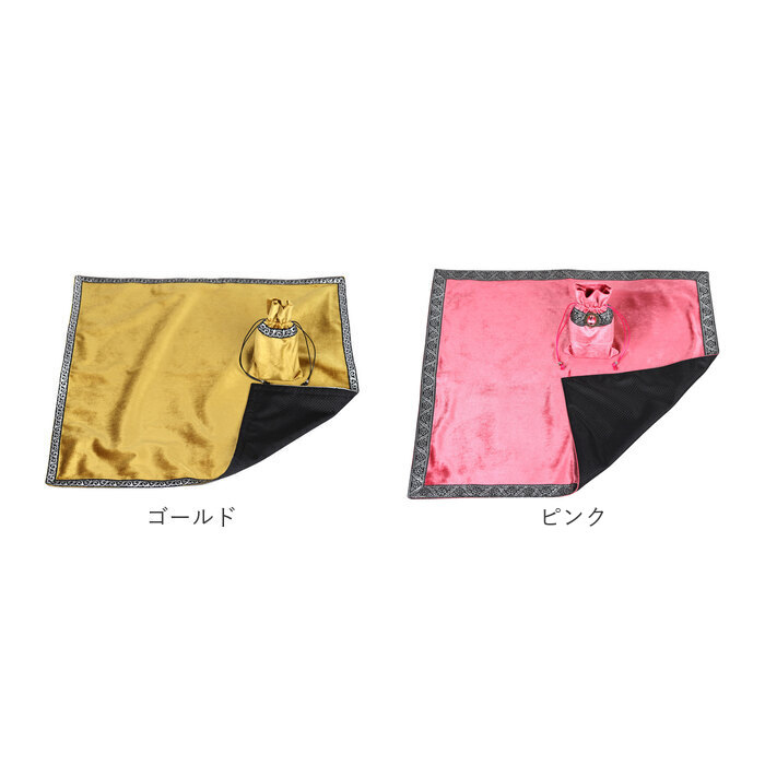 【現物限り⭐︎B品】海外製ロココ調ベルベット✖️タッセルタロット用テーブルクロス 現物限り⭐︎B品】海外製ロココ調ベルベット✖️タッセル