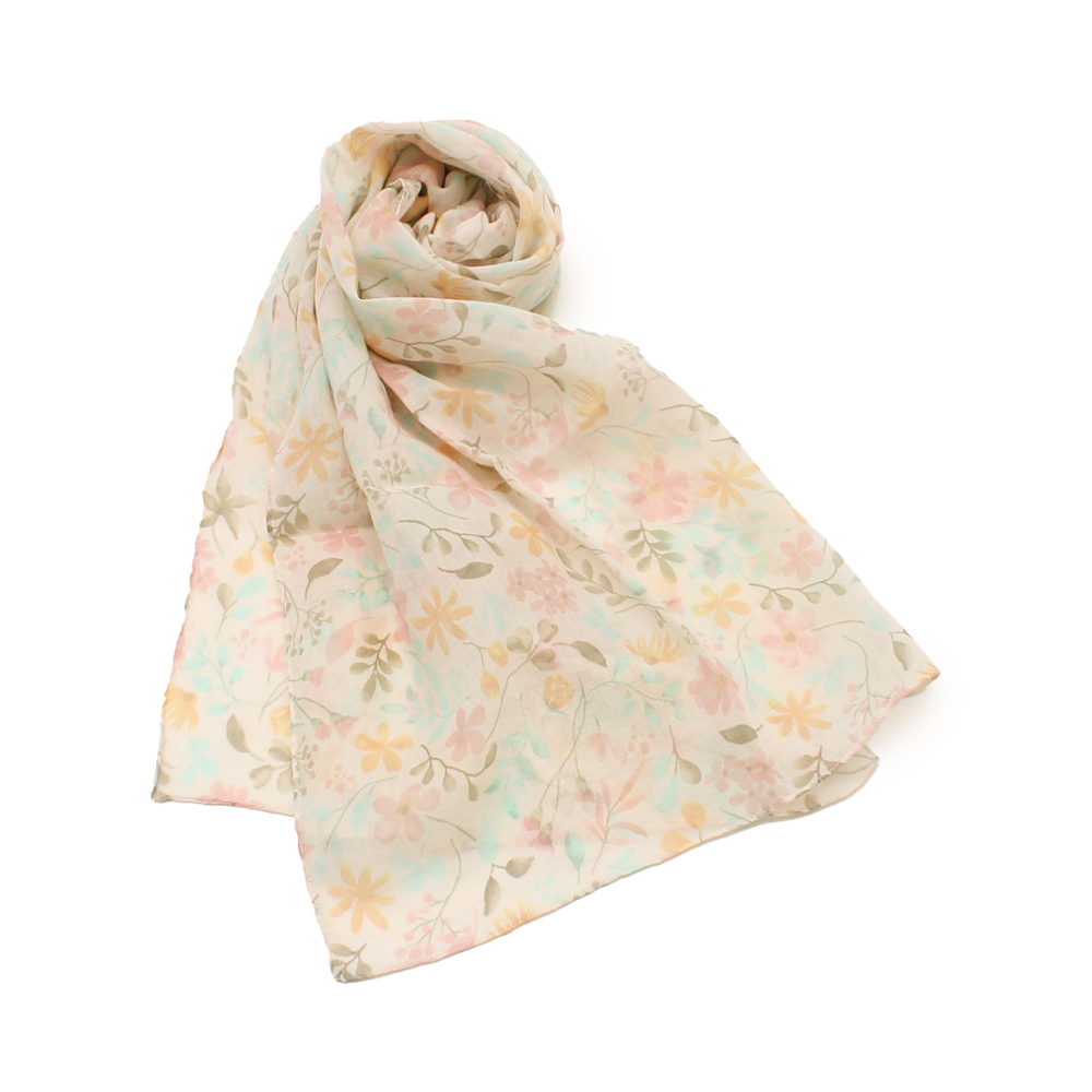 コットン ストール 通販 肌触りが良い ハンカチ 軽量 やわらかい 柔らかい 綿 軽い 持ち運び コンパクト 花柄 ストレスフリー センバドー かわいい コットン | ブランド登録なし | 03