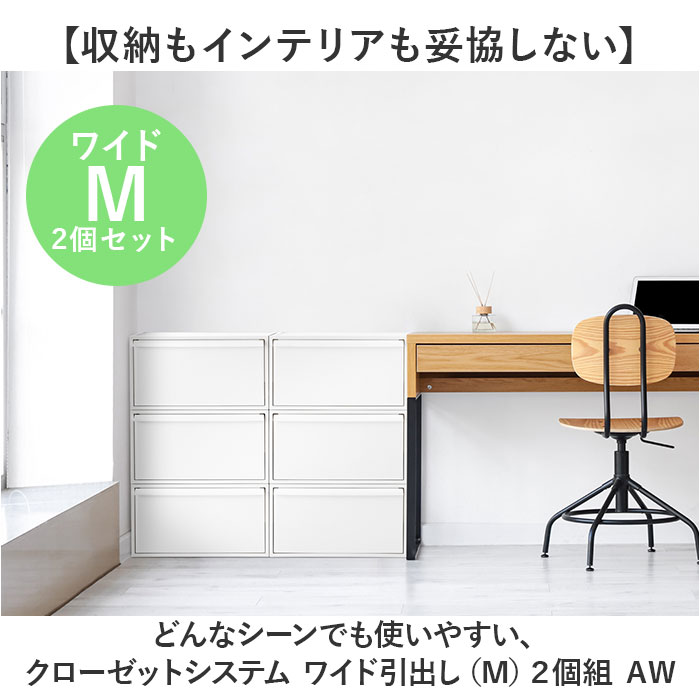 like-it クローゼットシステム ワイド引出し 通販 日本製 収納ケース 引き出し チェスト 衣装ケース 収納ボックス ライクイット CS-WD2 2P ワイド like-it | Like-it | 06