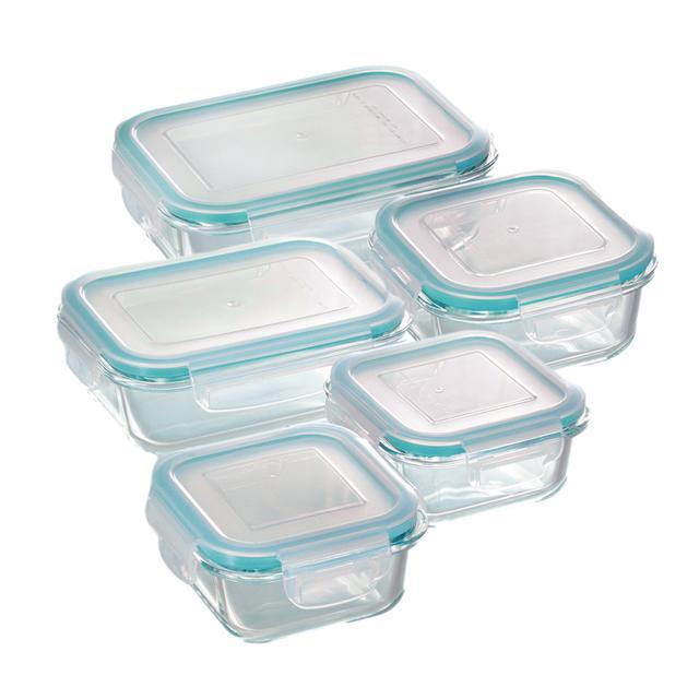 保存容器 耐熱ガラス 通販 310ml2個 530ml1個 630ml1個 1040ml1個 5点セット 密閉力 電子レンジ オーブン 冷蔵 冷凍 食洗機 CLARTE クラルテ お弁当箱 保存容器 |  | 01