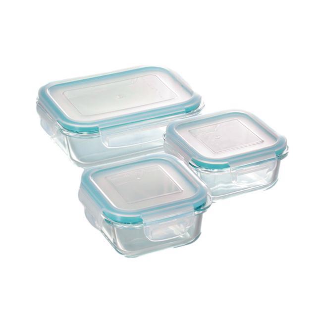 保存容器 通販保存容器 耐熱ガラス 310ml2個 630ml1個 3点セット 密閉力 電子レンジ オーブン 冷蔵 冷凍 食洗機 CLARTE クラルテ お弁当箱 保存容器 |  | 01