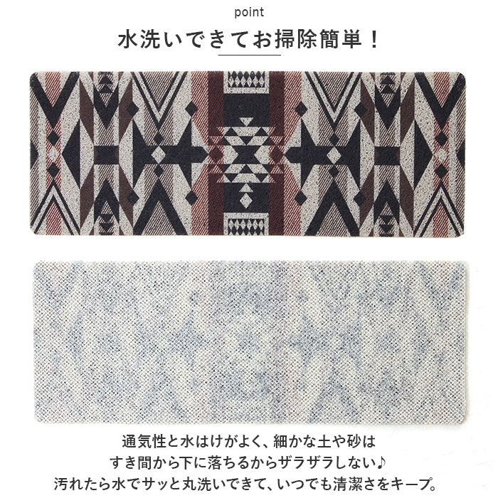玄関マット 屋外 通販 ふかふか テラスマット 87×33cm ドアマット PVCマット エントランスマット マット 玄関まっと キャンプ テント前 洗える 玄関マット | ブランド登録なし | 06