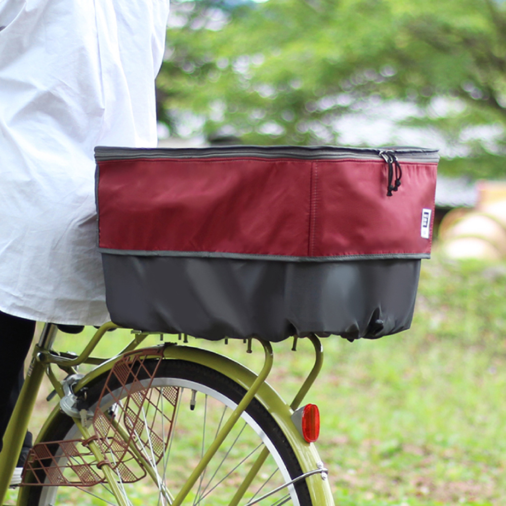 自転車 後ろカゴ カバー 二段式 カゴカバー 2段 バスケットカバー かご 