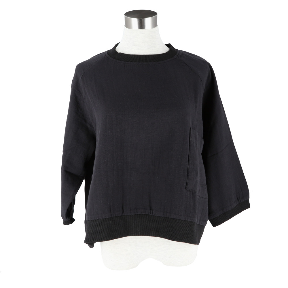 ディージーワイ dgy ディージーワイ ブラウス ワイド 通販 ノーカラー ポケット 大きい 裾リブ ワイドスリーブ 襟リブ 袖リブ コットンツイル 無地 | D*g*y | 05