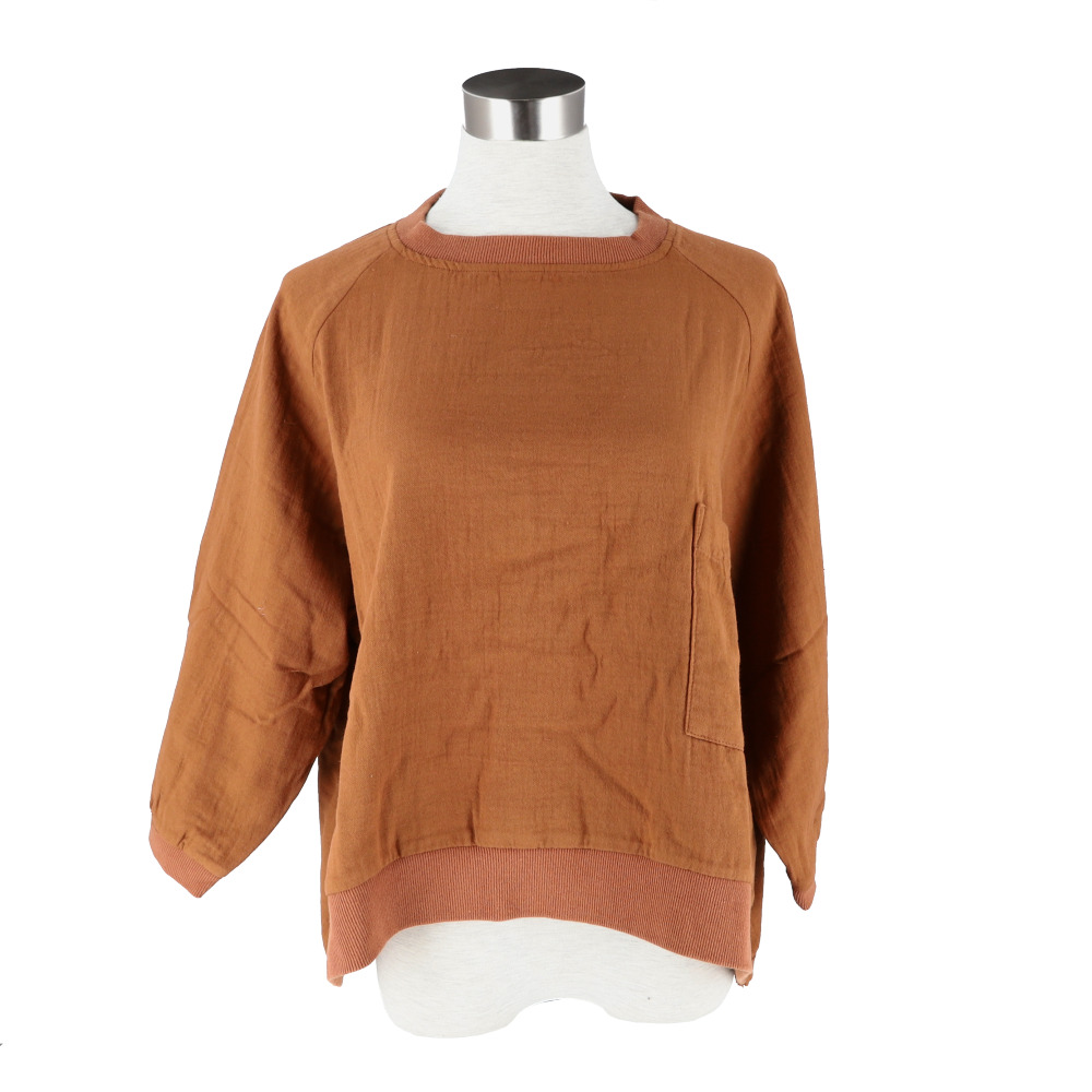 ディージーワイ dgy ディージーワイ ブラウス ワイド 通販 ノーカラー ポケット 大きい 裾リブ ワイドスリーブ 襟リブ 袖リブ コットンツイル 無地 | D*g*y | 03