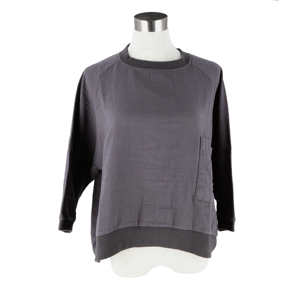 ディージーワイ dgy ディージーワイ ブラウス ワイド 通販 ノーカラー ポケット 大きい 裾リブ ワイドスリーブ 襟リブ 袖リブ コットンツイル 無地 | D*g*y | 04