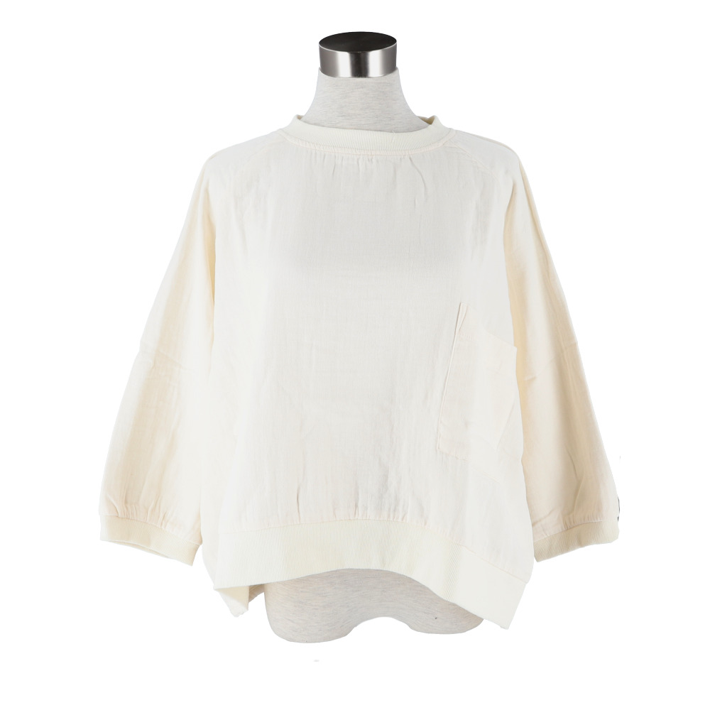 ディージーワイ dgy ディージーワイ ブラウス ワイド 通販 ノーカラー ポケット 大きい 裾リブ ワイドスリーブ 襟リブ 袖リブ コットンツイル 無地 | D*g*y | 01