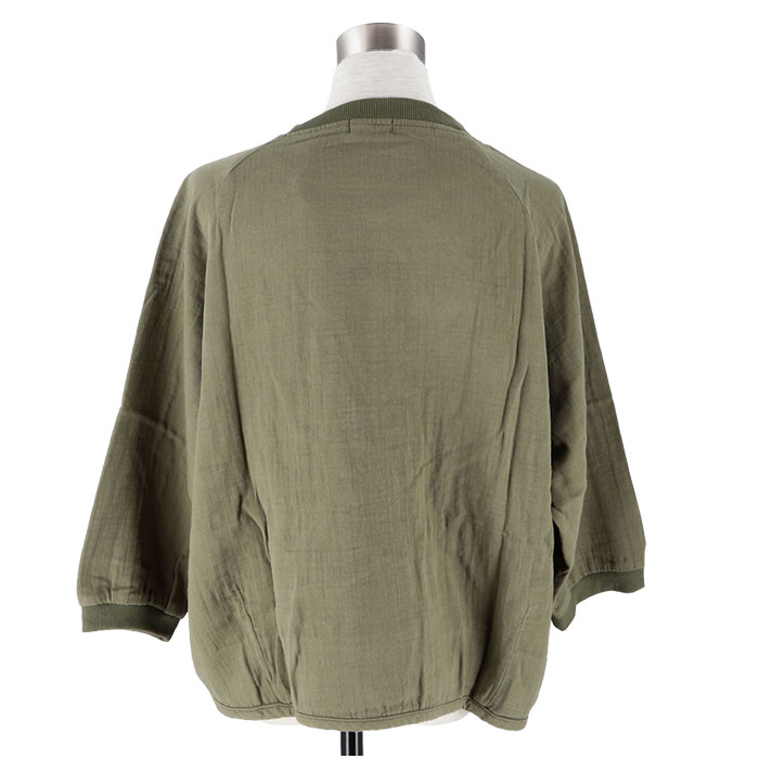 ディージーワイ dgy ディージーワイ ブラウス ワイド 通販 ノーカラー ポケット 大きい 裾リブ ワイドスリーブ 襟リブ 袖リブ コットンツイル 無地 | D*g*y | 12