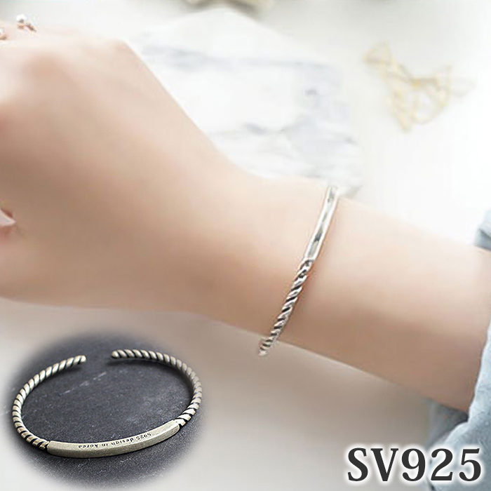 Yahoo! Yahoo!ショッピング(ヤフー ショッピング)バングル シルバー925 通販 ブレスレット アクセ ブレス アクセサリー レディース メンズ シルバーアクセサリー 腕輪 巾着付き 重ね付け シンプル おしゃれ