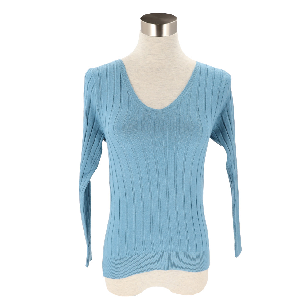 ニット 通販ニット 長袖 Vネック 通勤 レディース セーター タイト スリム フィット プルオーバー 秋 冬 薄手 上品 無地 シンプル きれいめ 着回し ニット | ブランド登録なし | 08