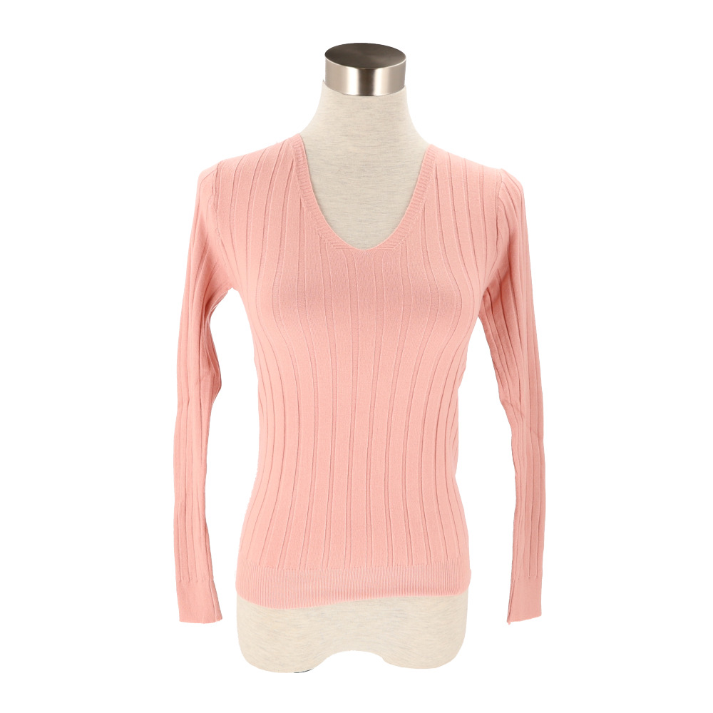 ニット 通販ニット 長袖 Vネック 通勤 レディース セーター タイト スリム フィット プルオーバー 秋 冬 薄手 上品 無地 シンプル きれいめ 着回し ニット | ブランド登録なし | 03