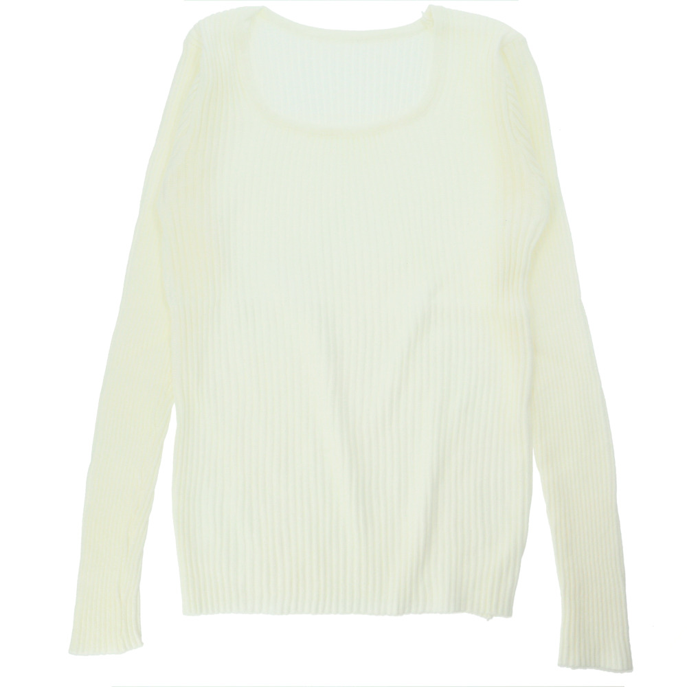 ニット 通販ニット 長袖 ローネック レディース セーター スクエア スクエアネック タイト スリム フィット プルオーバー 秋 冬 薄手 上品 無地 シンプル ニット | ブランド登録なし | 01