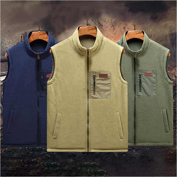 厚手 ベスト 防寒 冬 前開き メンズ 通販 ボアベスト リバーシブルベスト ジレ ジャケット リバーシブル ボアフリースベスト もこもこ 立ち襟 裏起毛 2way 厚手 |  | 05