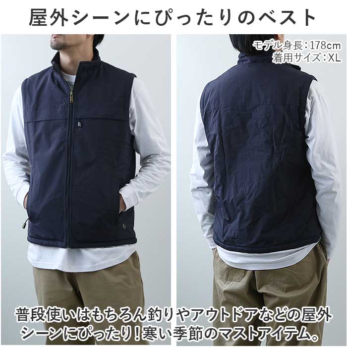 厚手 ベスト 防寒 冬 前開き メンズ 通販 ボアベスト リバーシブルベスト ジレ ジャケット リバーシブル ボアフリースベスト もこもこ 立ち襟 裏起毛 2way 厚手 |  | 09
