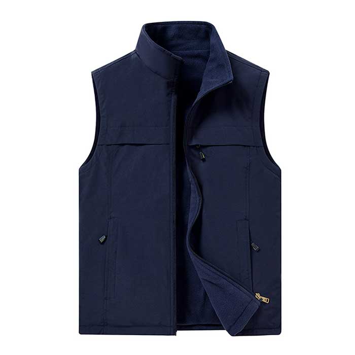 厚手 ベスト 防寒 冬 前開き メンズ 通販 ボアベスト リバーシブルベスト ジレ ジャケット リバーシブル ボアフリースベスト もこもこ 立ち襟 裏起毛 2way 厚手 |  | 12