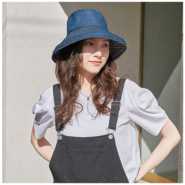 コジット COGIT コジット UV デニム ハット 通販 レディース 下向き ツバ 顔カバー 蒸れにくい 髪型 崩れにくい 紫外線対策 紫外線カット 蒸れを逃がす | COOL MAX | 07
