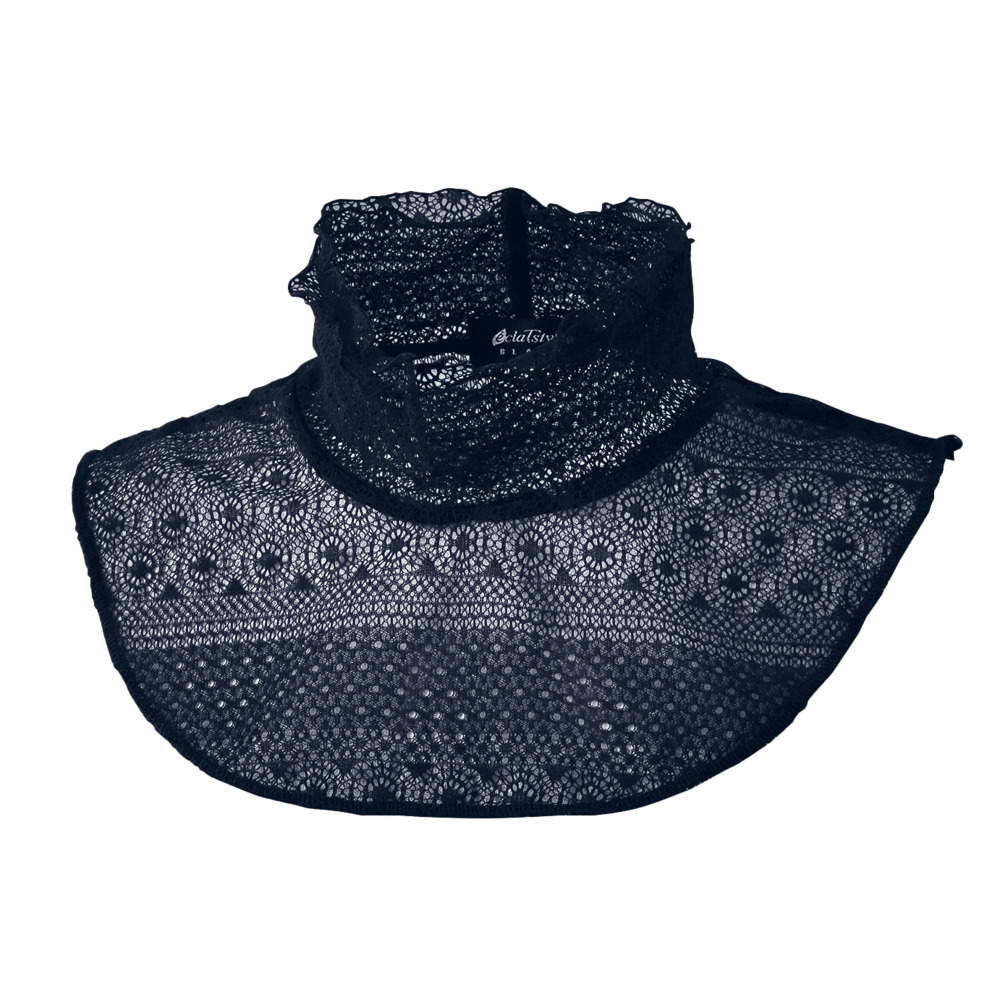 レース ネックカバー フォーマル 通販 ネック カバー つけ襟 ハイネック 付け襟 二重レース 付け襟レース つけえり 首元 春夏 首元カバー スタンドカラー レース |  | 03