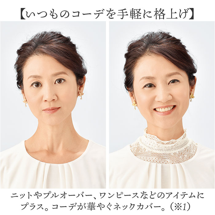 フォーマル ネックカバー 通販 ネック カバー つけ襟 レース 付け襟 ハイネック 付け襟レース つけえり 首元 春夏 首元カバー スタンドカラー ニット |  | 04