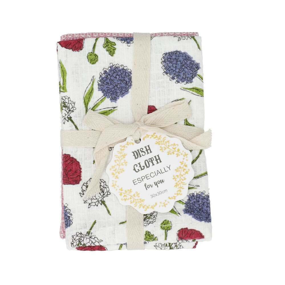 ふきん おしゃれ 通販 布巾 台拭き 2枚組 おしぼり クロス ディッシュクロス お皿拭き かわいい キッチンタオル キッチンクロス 台所用品 母の日 贈答品 ふきん |  | 15