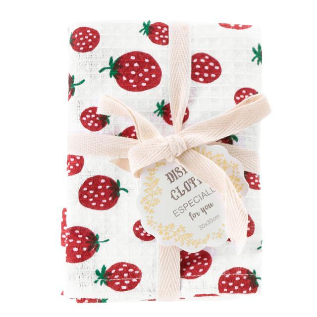 ふきん おしゃれ 通販 布巾 台拭き 2枚組 おしぼり クロス ディッシュクロス お皿拭き かわいい キッチンタオル キッチンクロス 台所用品 母の日 贈答品 ふきん |  | 08