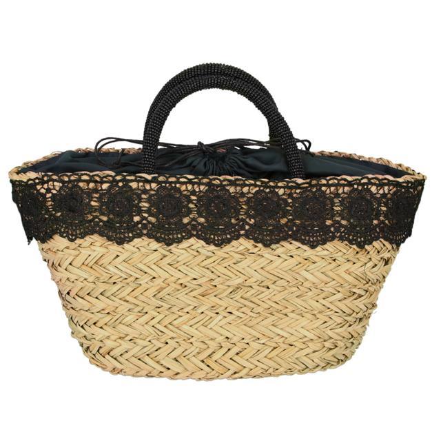 かごバッグ トート 通販 巾着 かご バッグ レディース おしゃれ かわいい シンプル シーグラス 水草 軽量 レース 夏 春夏 レース 花 フラワー かごバッグ |  | 02