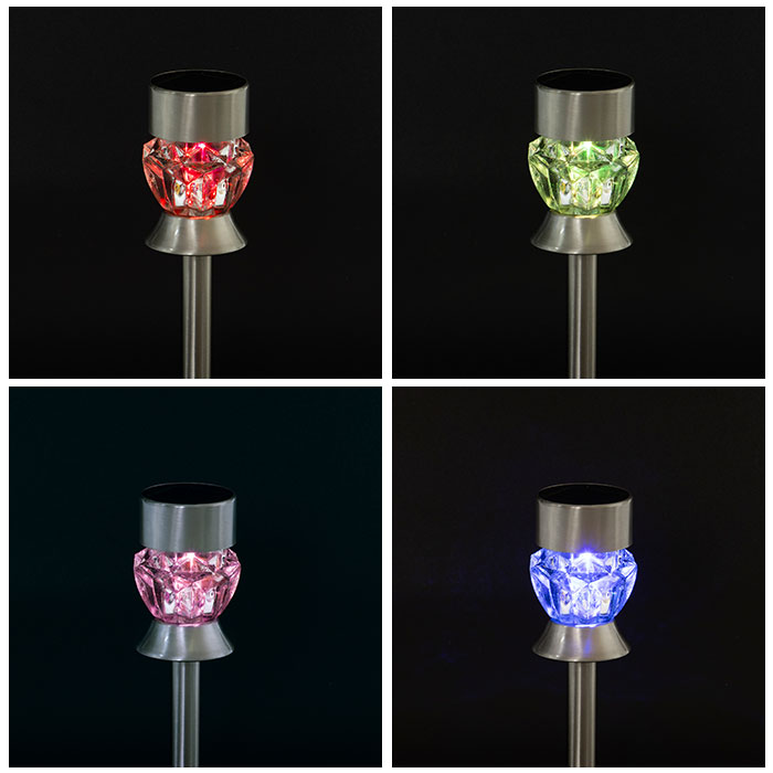 ソーラーライト 2個セット 屋外 通販 2WAY ダイヤモンドカット ガーデンライト 照明 ライト LED 埋め込み 明るい 間接照明 卓上 省エネ 誘導灯 ソーラーライト | 武田コーポレーション | 13