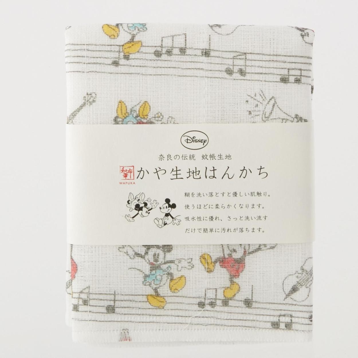 ハンカチ レディース 子供 ディズニー 和布華 WAFUKA かや生地はんかち ガーゼハンカチ キッズ ベビー 日本製 蚊帳生地 奈良 |  | 01