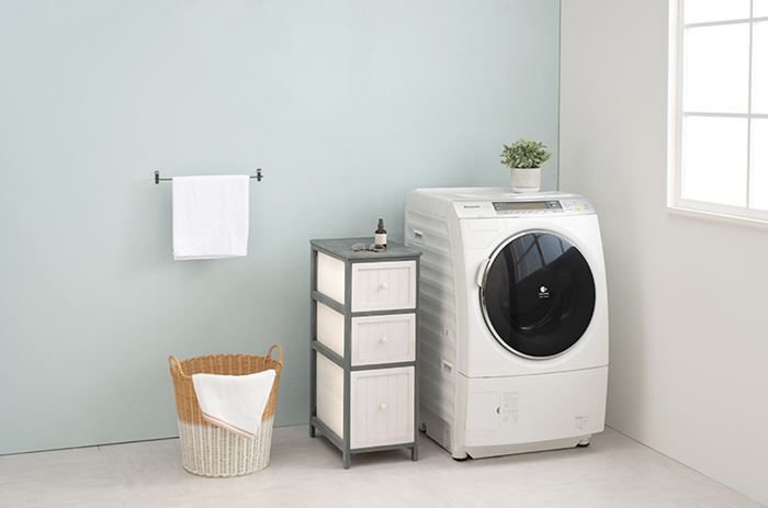 ランドリーチェスト 30cm 通販 MCH-5672 サニタリーチェスト ランドリーラック サニタリーラック ランドリー収納 隙間収納 すきま収納 ランドリーチェスト | HAGiHARA | 03