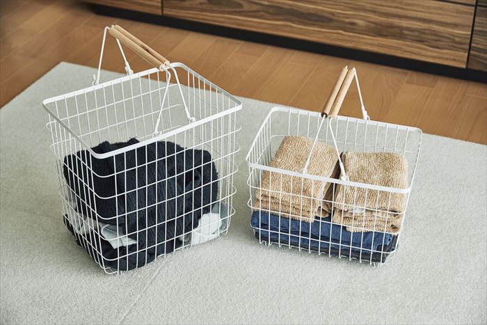 ランドリーラック バスケット付き 通販 ランドリーバスケット 2段 洗濯かご 洗濯物カゴ キャスター付き キッチン ストッカー リビング収納 バスケット かご | BACKYARD FAMILY | 14