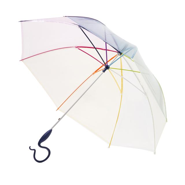 ビニール傘 通販ビニール傘 かわいい ブランド エバーイオン カラフル701 雨傘 レディース 長傘 おしゃれ 60cm グラスファイバー 婦人傘 虹色 ビニール傘 | Evereon | 01