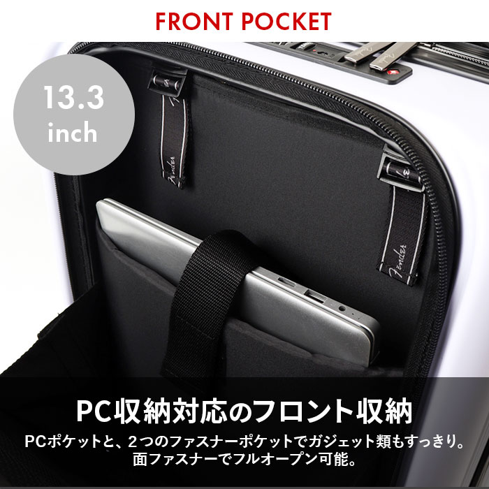 Fender フェンダー キャリーバッグ S 950-4500 通販 スーツケース キャリーバック 機内持ち込み 小型 小さめ Sサイズ フロントオープン 軽量 軽い |  | 13