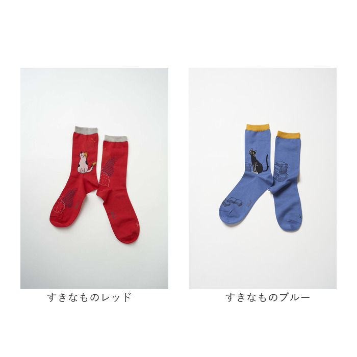 左右 違う 靴下 通販 日本製 クルーソックス 猫柄靴下 猫 ねこ ネコ ネコソックス レディースソックス おしゃれ靴下 クルー丈ソックス from F miau | BACKYARD FAMILY | 22