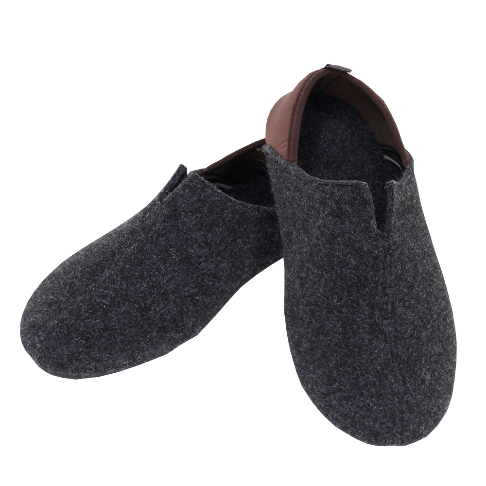 スリッポン 室内履き フェルト 通販 スリッパ ルームシューズ バブーシュ 室内ばき メンズ レディース 冬 暖かい あったか 保温性 ゴム底 歩きやすい スリッポン | ikka | 01