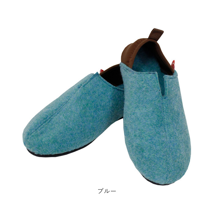 スリッポン 室内履き フェルト 通販 スリッパ ルームシューズ バブーシュ 室内ばき メンズ レディース 冬 暖かい あったか 保温性 ゴム底 歩きやすい スリッポン | ikka | 17