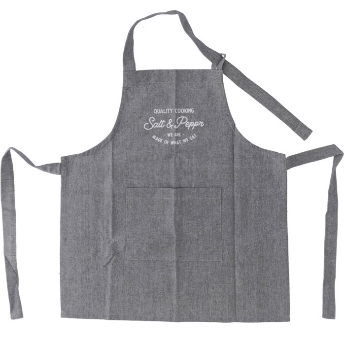 エプロン おしゃれ 女性用 通販 Salt&Pepper 後ろ 結び ポケット付き ミドル丈 シンプル ロゴ かわいい オシャレ 可愛い 長さ調節 テキスタイル エプロン |  | 16