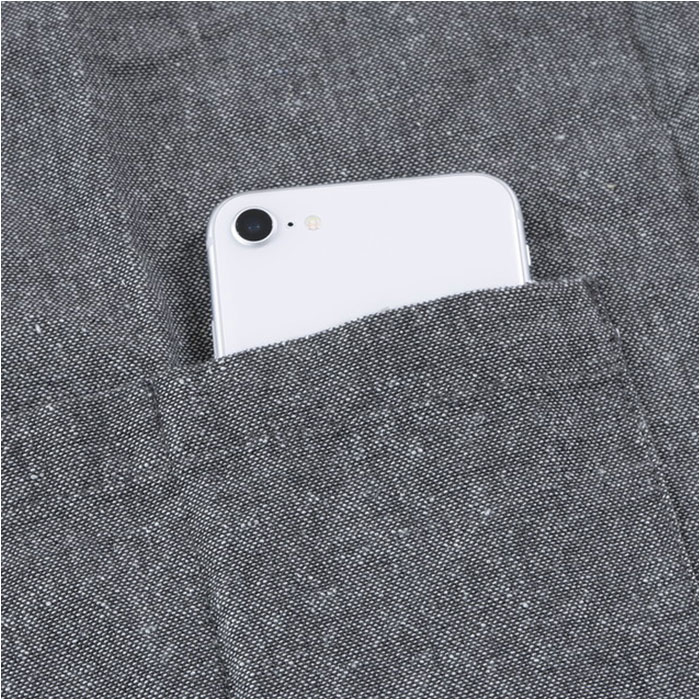 エプロン おしゃれ 女性用 通販 Salt&Pepper 後ろ 結び ポケット付き ミドル丈 シンプル ロゴ かわいい オシャレ 可愛い 長さ調節 テキスタイル エプロン |  | 18