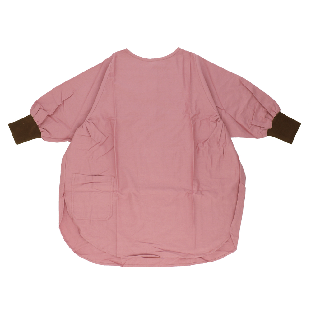 割烹着 おしゃれ 通販 無地 かっぽう着 チェニック ゆったり 大きめ 汚れ ガード 袖口 リブ 綿100% 動きやすい 大きい ポケット 裾 ラウンド 機能的 無地 割烹着 |  | 15