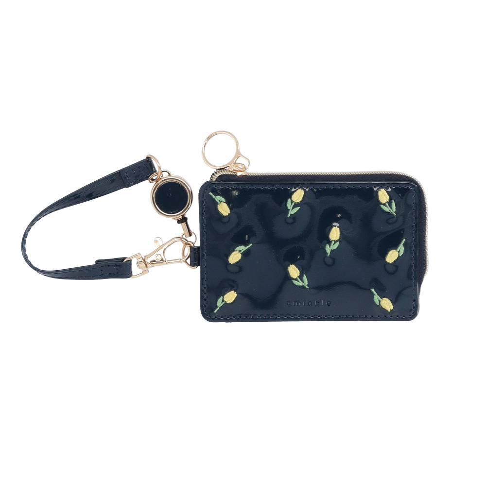 小銭入れ パスケース リール付き 通販 定期入れ パスポーチ 定期 入れ リール 付き 定期券 ケース レディース おしゃれ コインケース 可愛い 小物入れ 小銭入れ | Flowering | 08