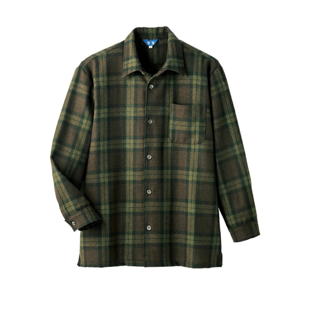 シャツ 長袖 ウール メンズ 958140 通販 日本製 ウールシャツ メンズ