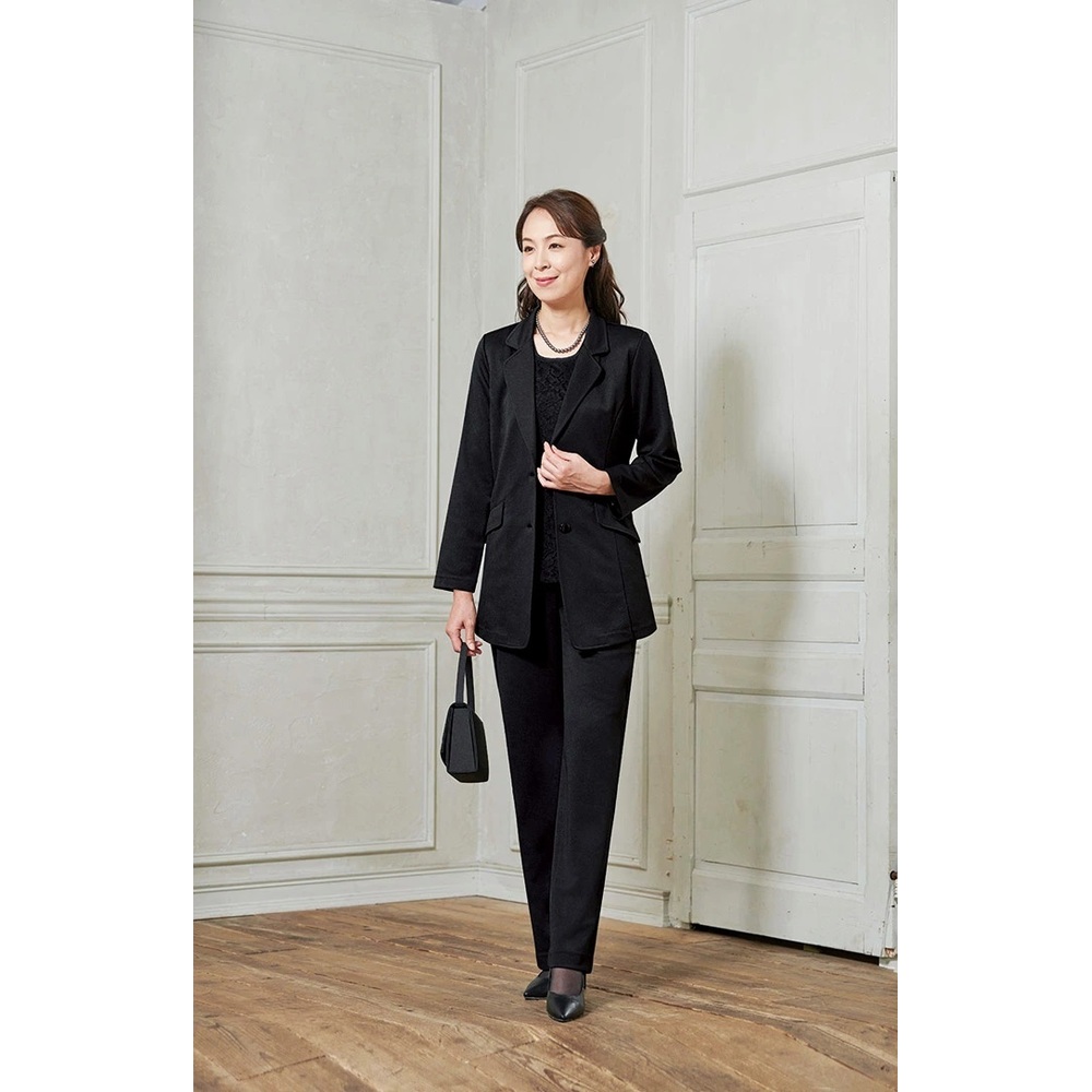 スーツ 洗える レディース 通販 洗える！ミセスにうれしいスーツセット パンツスーツ セットアップ 上下セット フォーマル アンサンブル 3点セット スーツ |  | 01