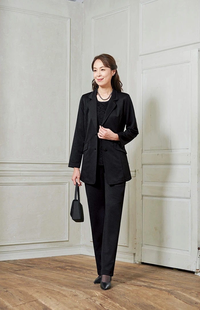 スーツ 洗える レディース 通販 洗える！ミセスにうれしいスーツセット パンツスーツ セットアップ 上下セット フォーマル アンサンブル 3点セット スーツ |  | 02