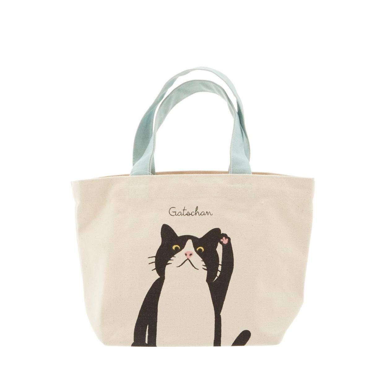 ミニトートバッグ トートバッグ レディース ミニ フレンズヒル ミニバッグ ランチバッグ お弁当 サブバッグ キャンバス 猫 ねこ キャット ターチャン | ブランド登録なし | 03