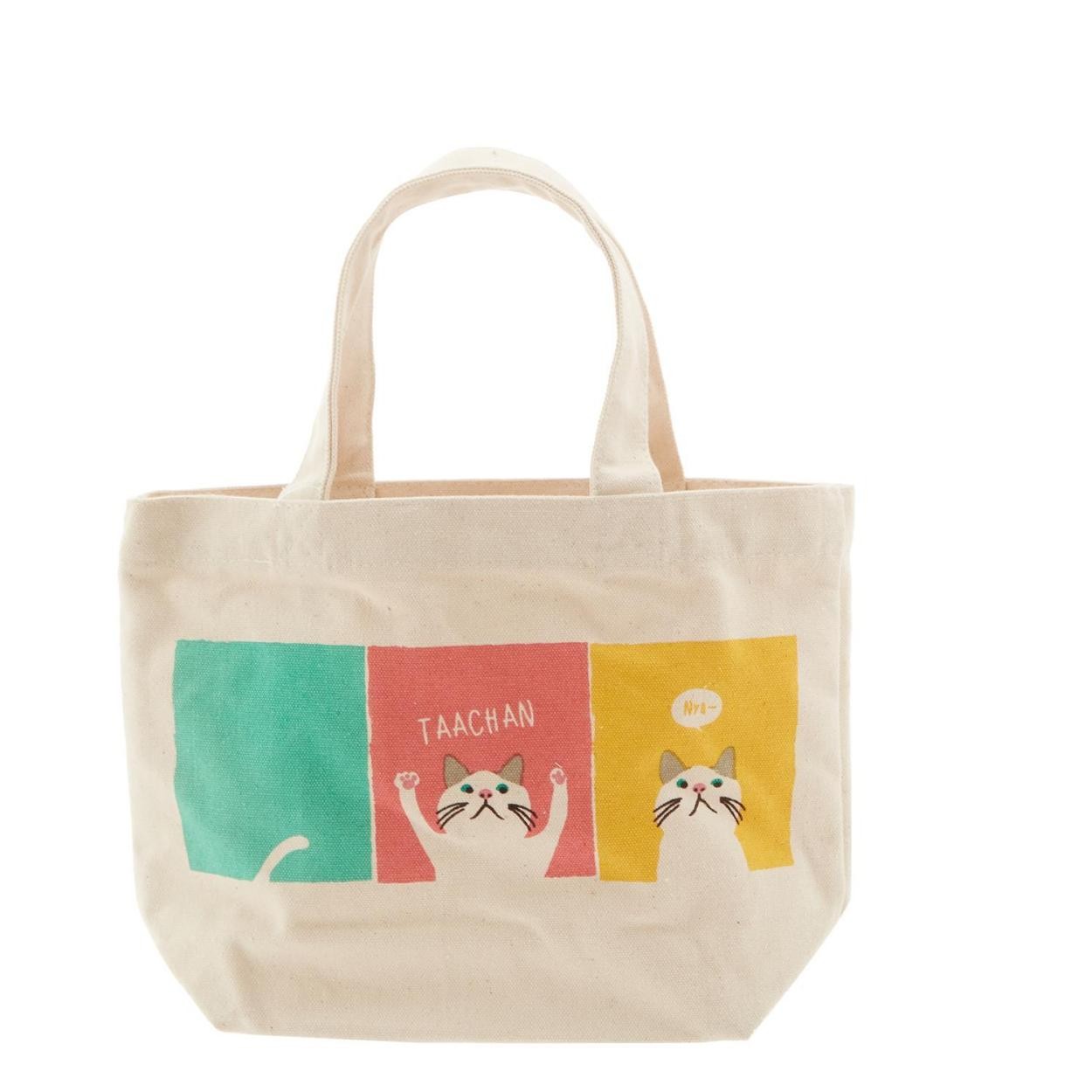 ミニトートバッグ トートバッグ レディース ミニ フレンズヒル ミニバッグ ランチバッグ お弁当 サブバッグ キャンバス 猫 ねこ キャット ターチャン | ブランド登録なし | 07