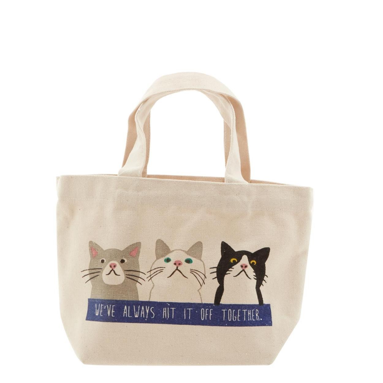 ミニトートバッグ トートバッグ レディース ミニ フレンズヒル ミニバッグ ランチバッグ お弁当 サブバッグ キャンバス 猫 ねこ キャット ターチャン | ブランド登録なし | 08
