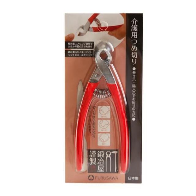 爪切り 介護用 通販 つめきり 看護 爪切りニッパー 介護用つめ切り ニッパー型爪切り 爪やすり付 グリップ付き 巻き爪 陥入爪 斜刃 使いやすい 爪切り | ブランド登録なし | 01